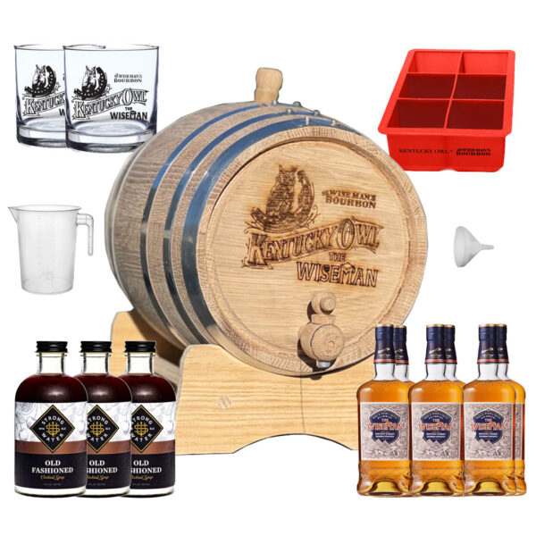 Kentucky Owl Wiseman Old Fashioned Barrel Aging Kit W/ 6pk Kentucky Owl Wiseman