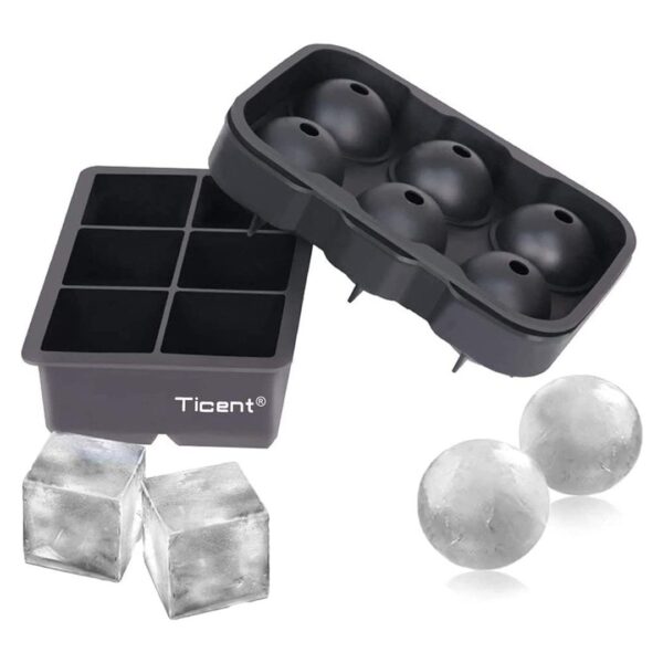 Silicone Ice Cube Trays Set Of 2